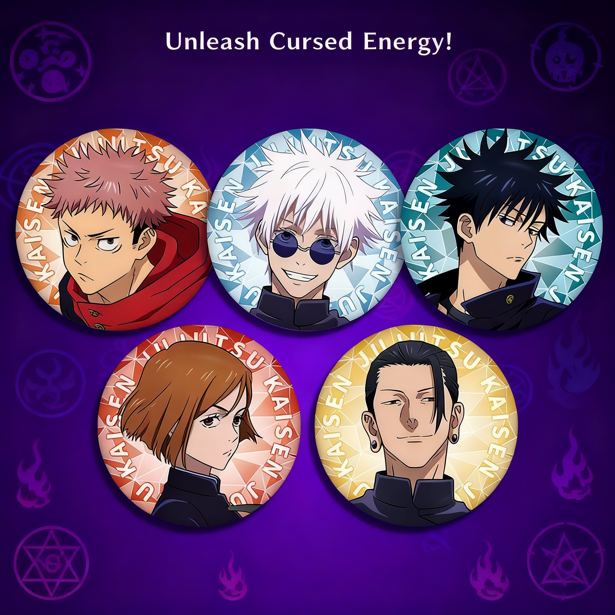 Anime Cosplay Merchandise - Anime Badge Jujutsu Kaisen 58 Smooth