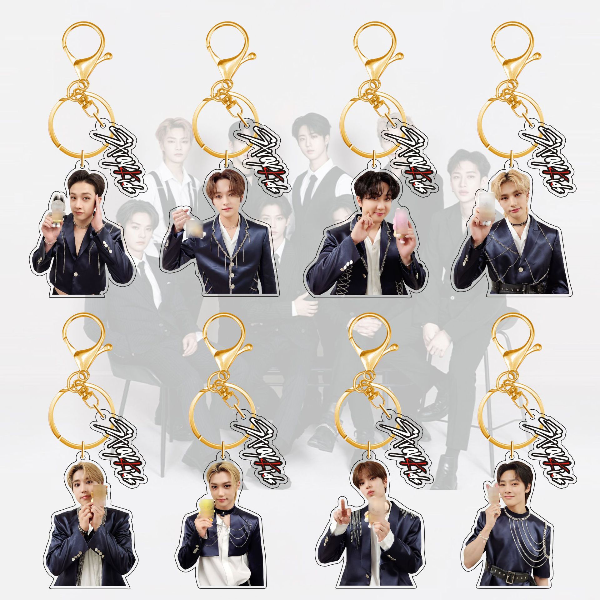 Anime Merchandise Keychain - Straykids Acrylic Keychain New 5th Anniversary