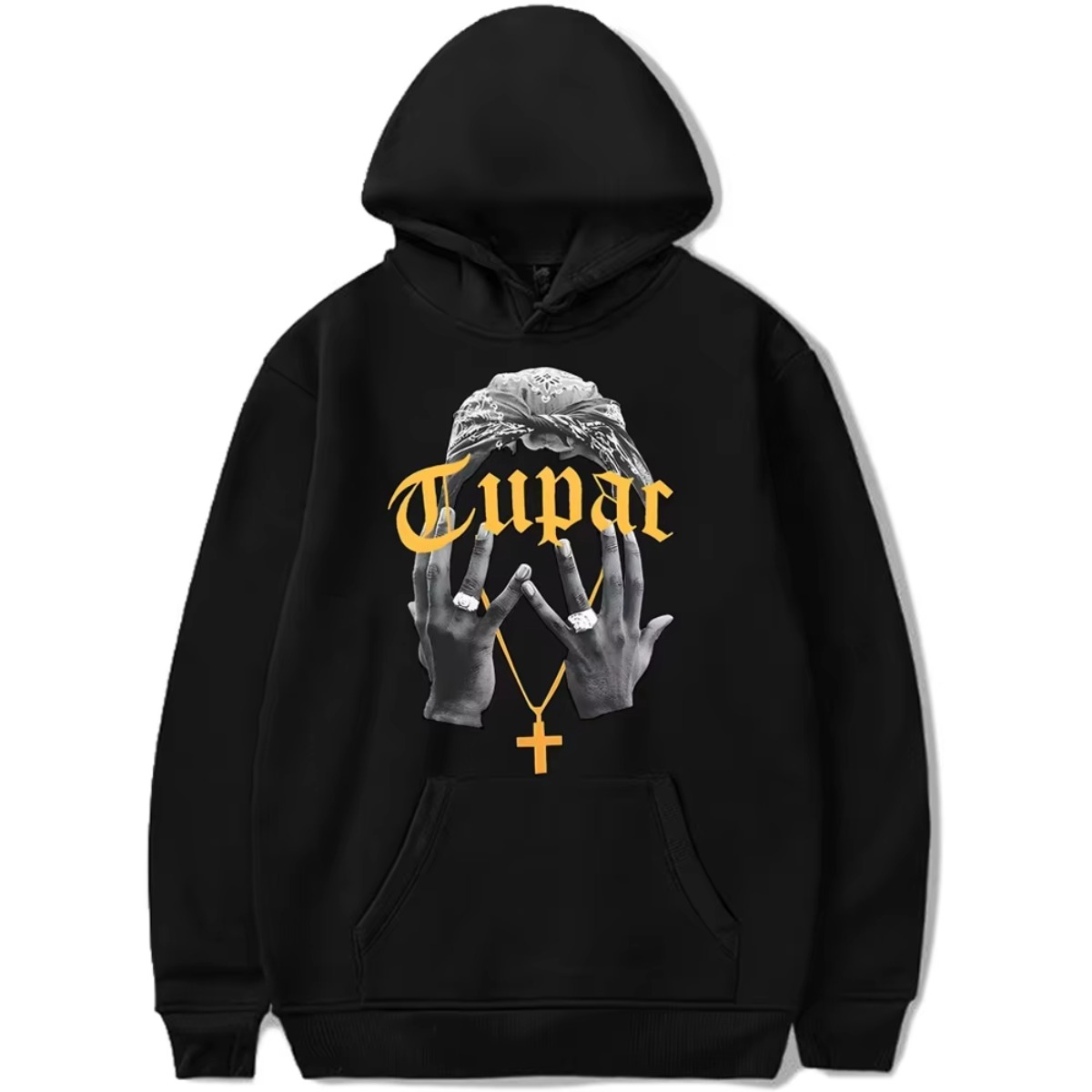 Anime Merchandise Shop - Men's Vintage Alphabet Casual Black Hoodie