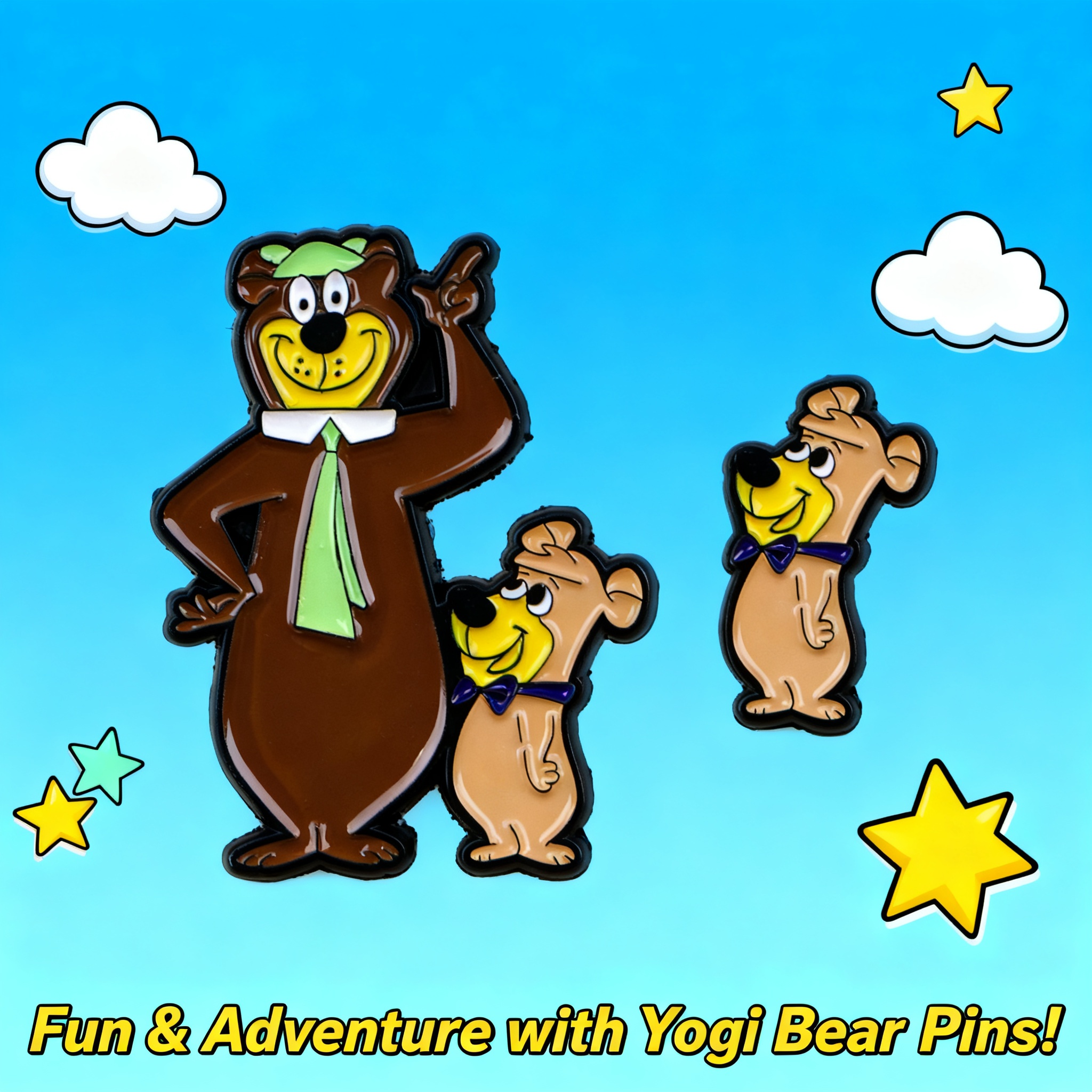 Enamel Pin Set - Cute Bear Enamel Pin Cartoon Badges