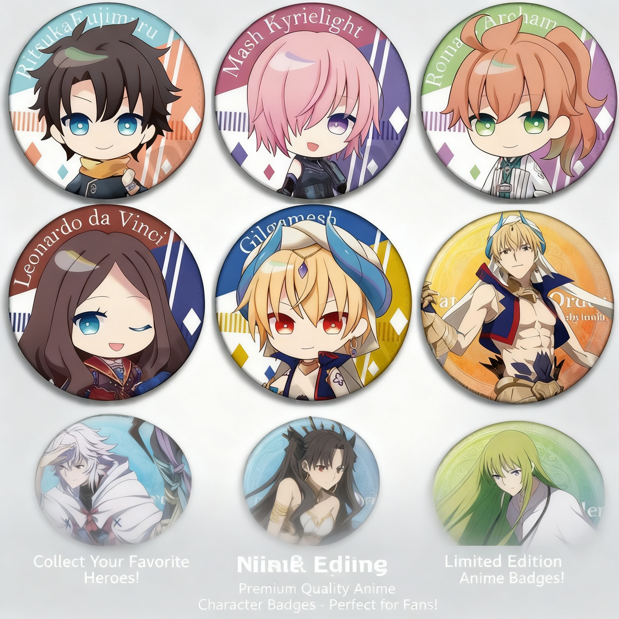Fate Grand Order Anime Badge P - Fate Anime Merchandise incelemesi ve fiyatı
