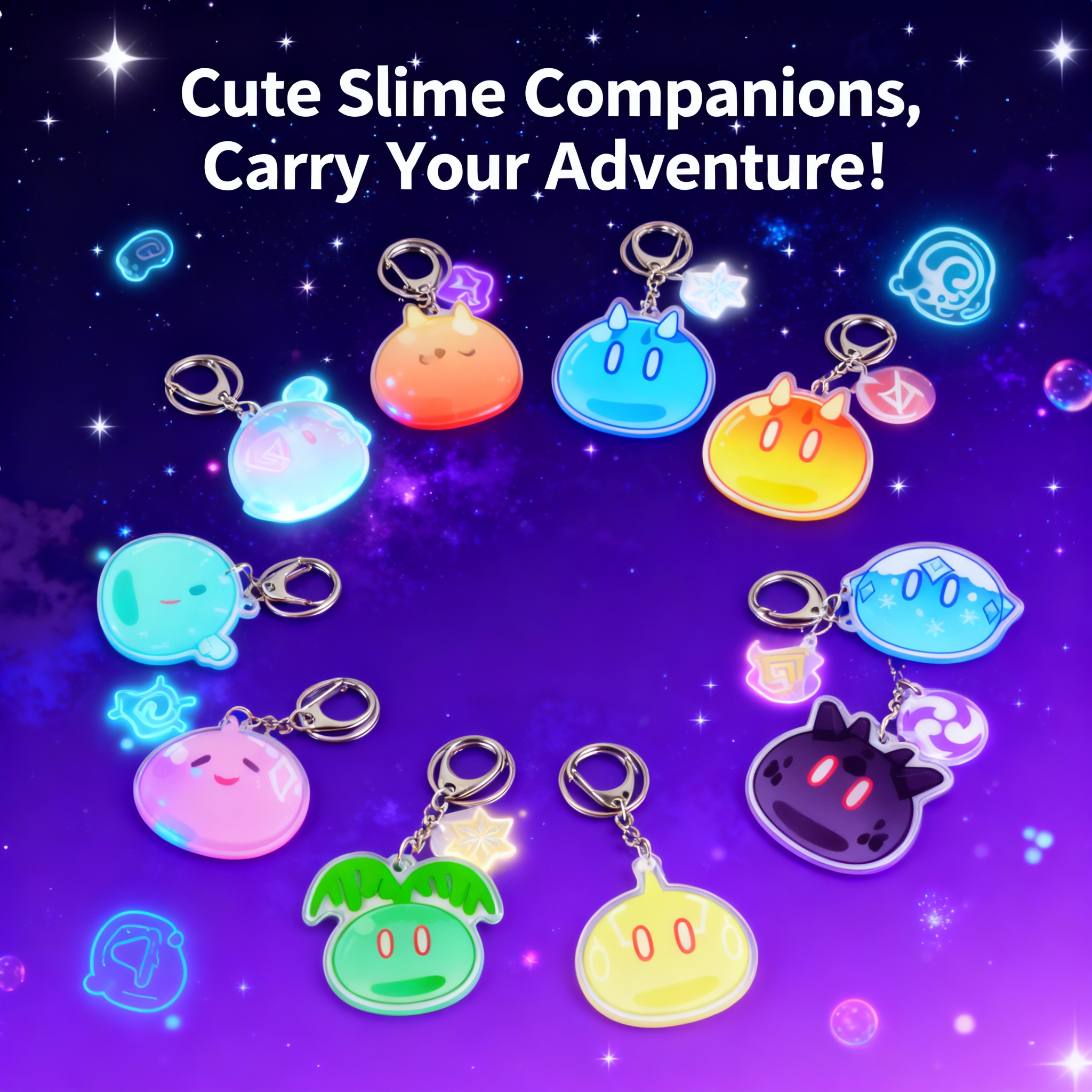 Genshin Impact Slime Acrylic A - Anime Merchandise Keychain incelemesi ve fiyatı
