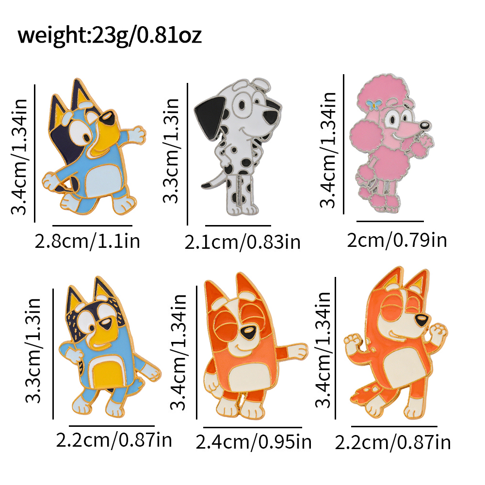 6pcs/Set Bingo Dogs Enameled L - Enamel Pin Set incelemesi ve fiyatı