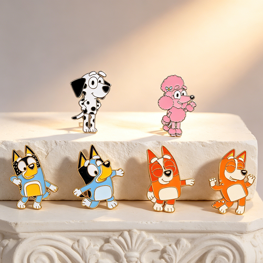 6pcs/Set Bingo Dogs Enameled L - Enamel Pin Set incelemesi ve fiyatı