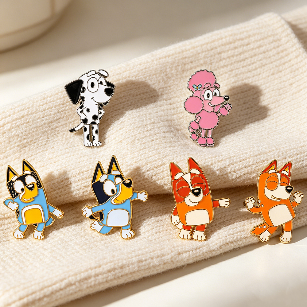 6pcs/Set Bingo Dogs Enameled L - Enamel Pin Set incelemesi ve fiyatı