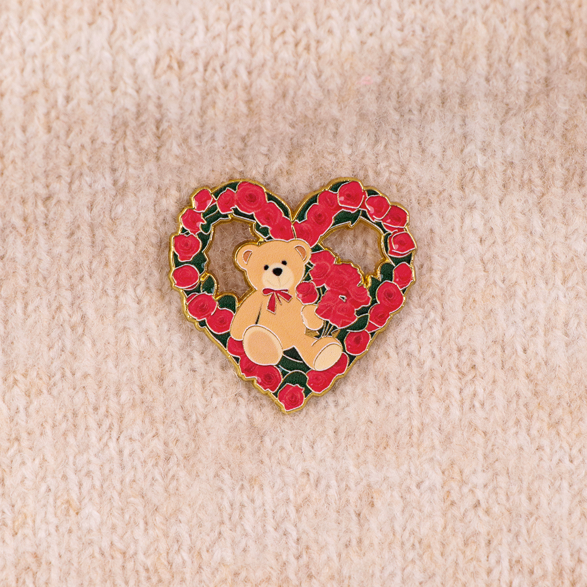 Fox Rose Bear Enamel Pins Anim - Enamel Pin Set incelemesi ve fiyatı