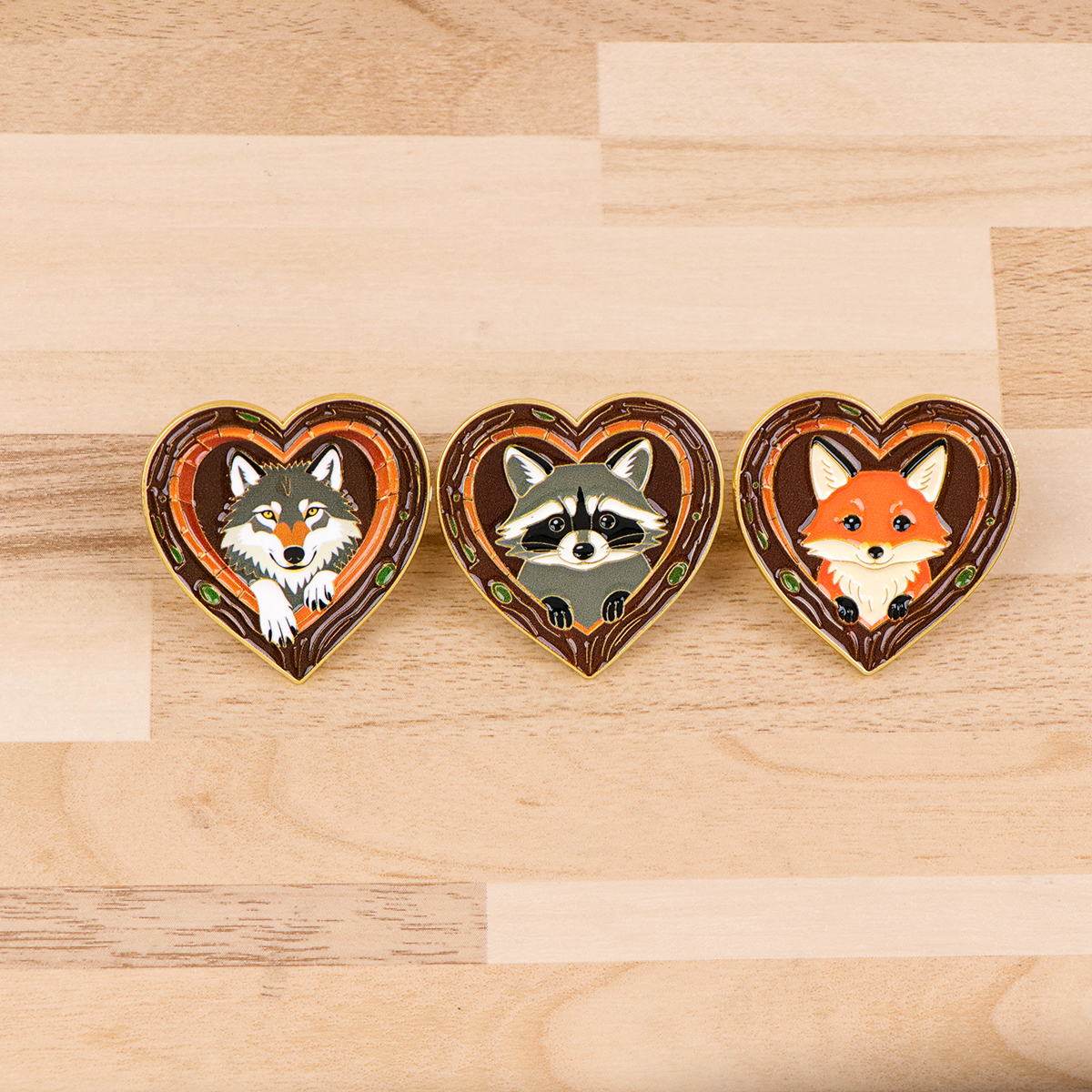 Fox Rose Bear Enamel Pins Anim - Enamel Pin Set incelemesi ve fiyatı