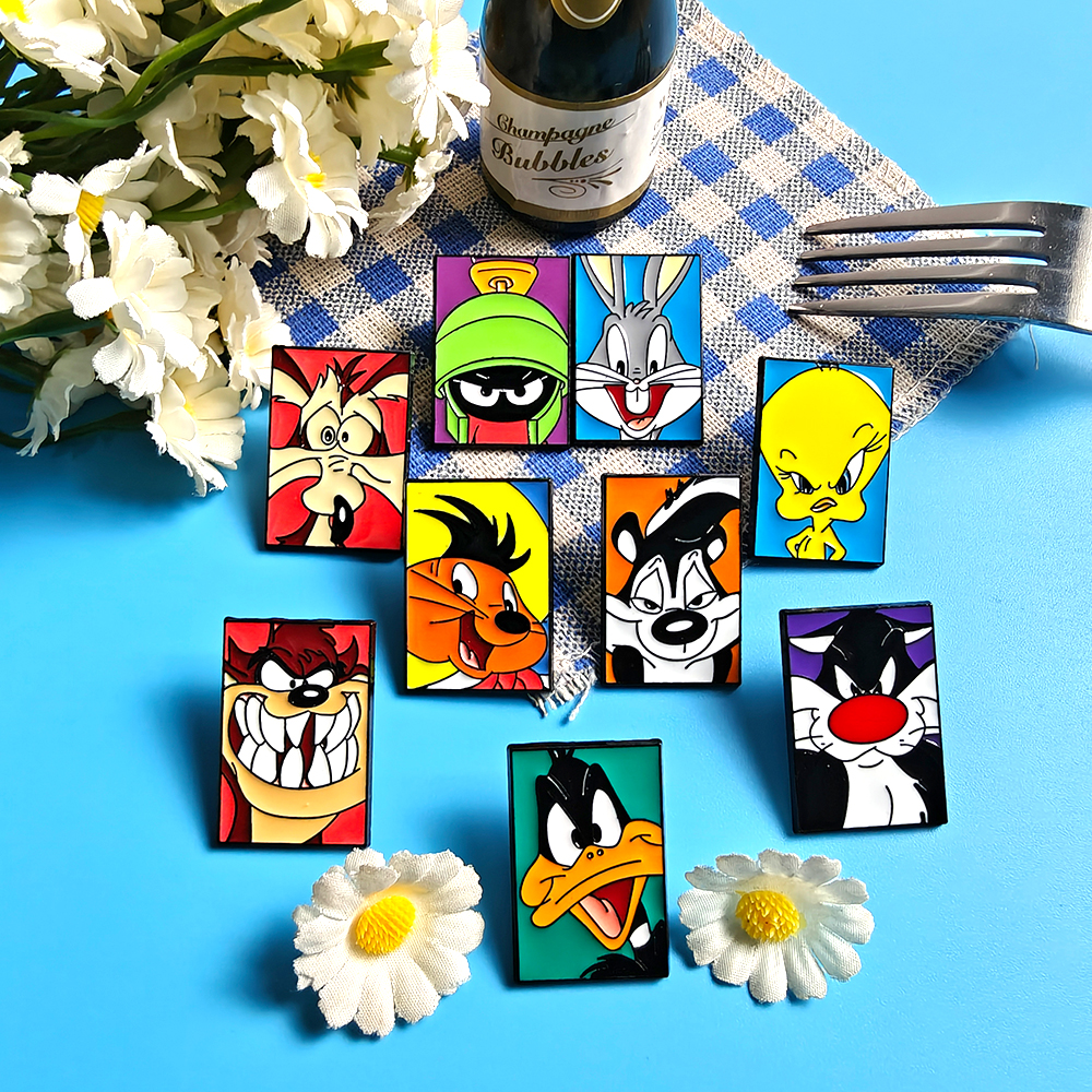 9pcs Creative Bunny Geometric  - Enamel Pin Set incelemesi ve fiyatı