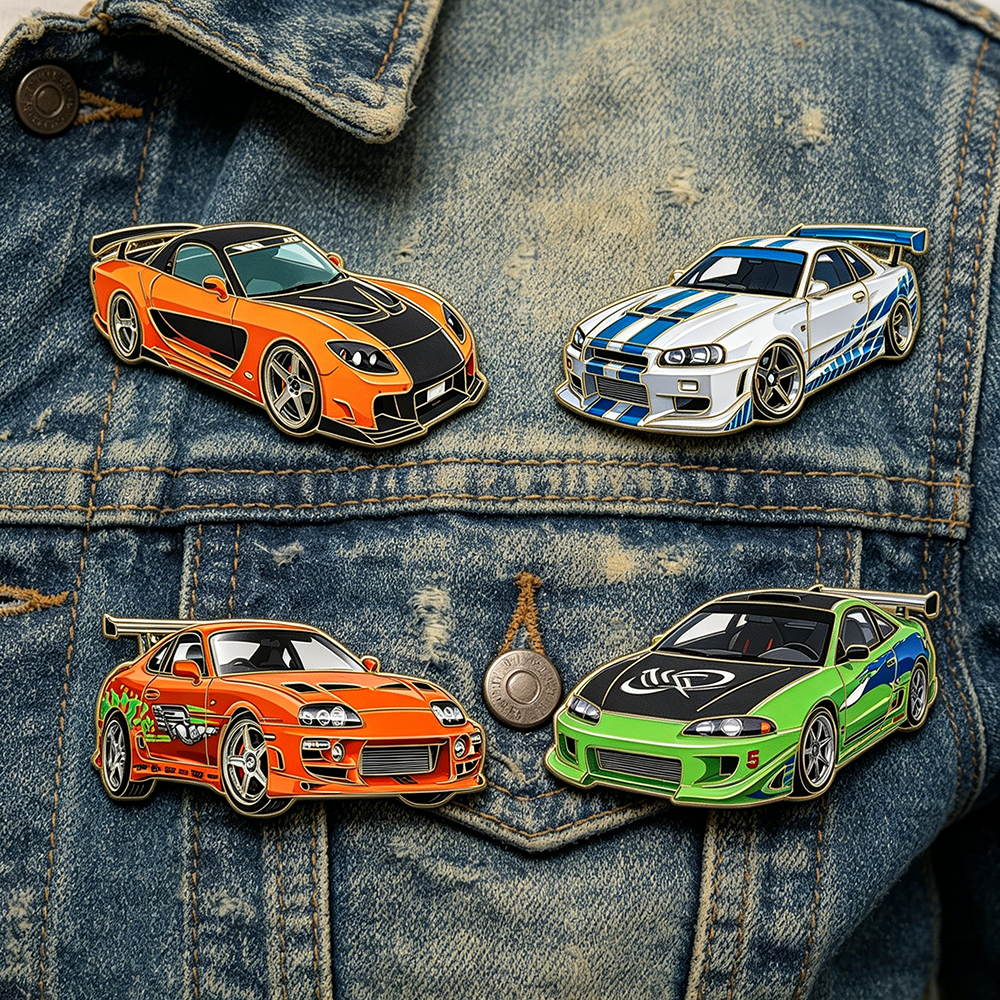 4pcs The Fast and the Furious  - Enamel Pin Set incelemesi ve fiyatı