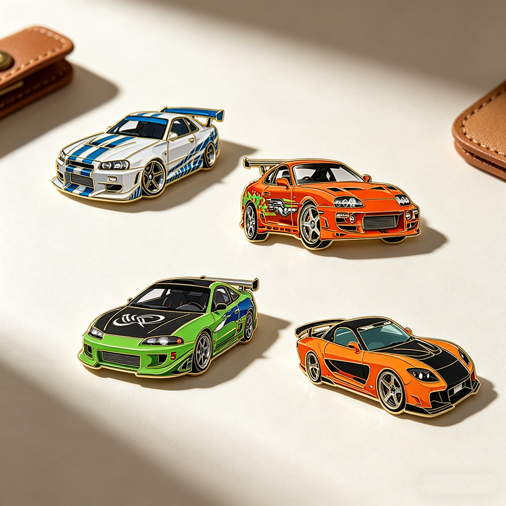 4pcs The Fast and the Furious  - Enamel Pin Set incelemesi ve fiyatı