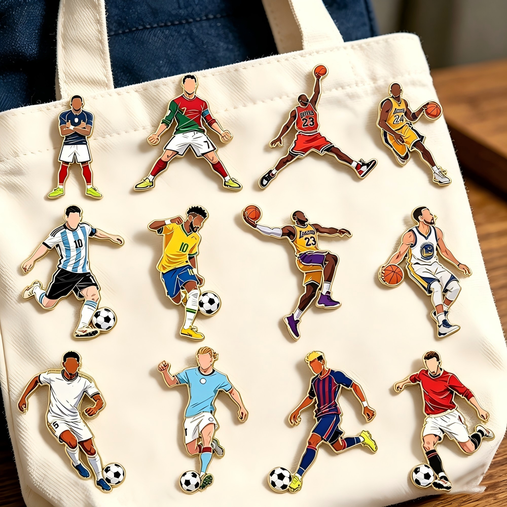 4/12pcs Sports Star Enamel Pin - Enamel Pin Set incelemesi ve fiyatı
