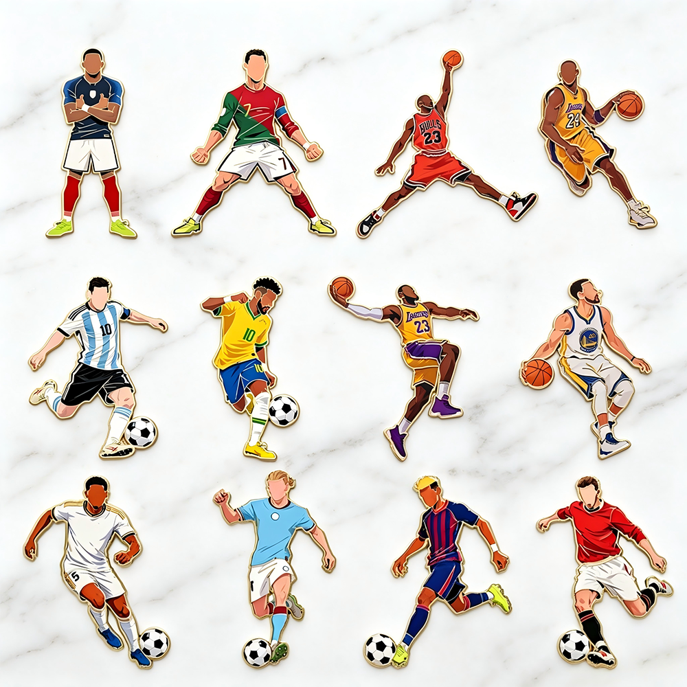 4/12pcs Sports Star Enamel Pin - Enamel Pin Set incelemesi ve fiyatı