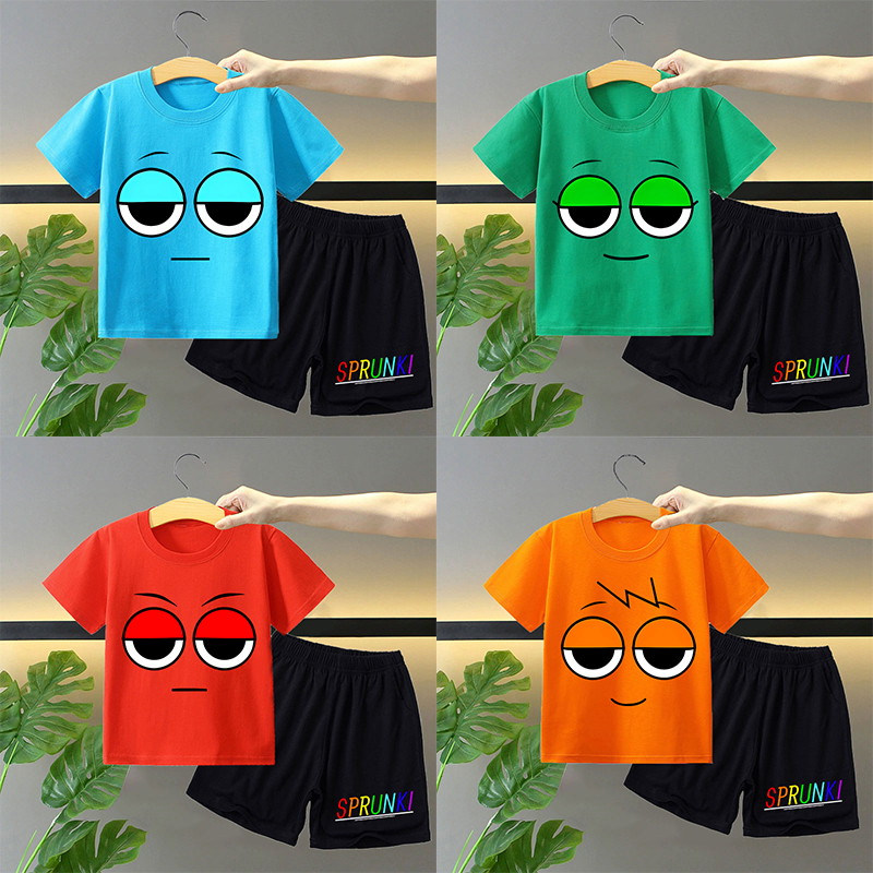 Sprunki 2pcs T-shirt and Short - Anime Themed Merchandise incelemesi ve fiyatı