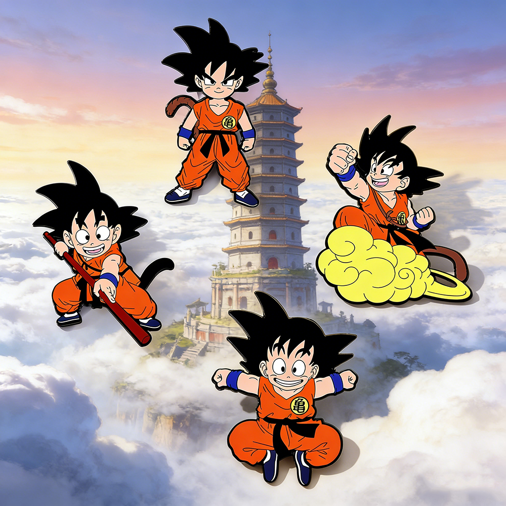 4 Pcs Son Goku Dragon Ball Car - Enamel Pin Set incelemesi ve fiyatı