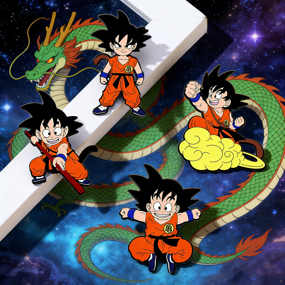 4 Pcs Son Goku Dragon Ball Car - Enamel Pin Set incelemesi ve fiyatı