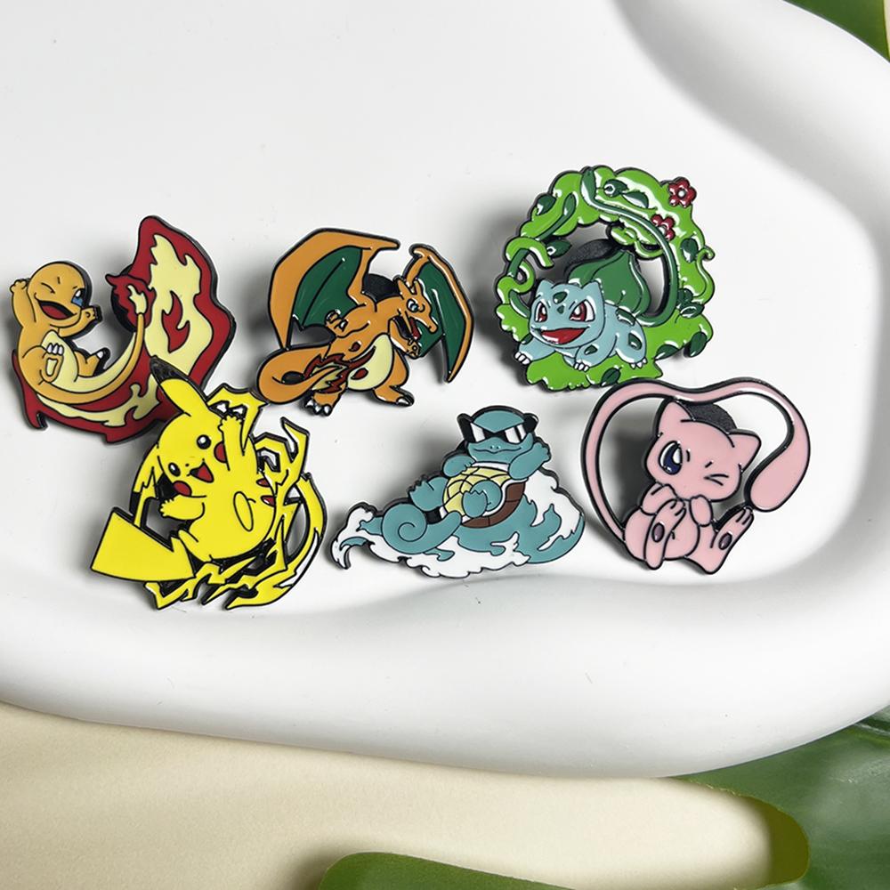6pcs Anime Pins Set Pokemon En - Enamel Pin Set incelemesi ve fiyatı
