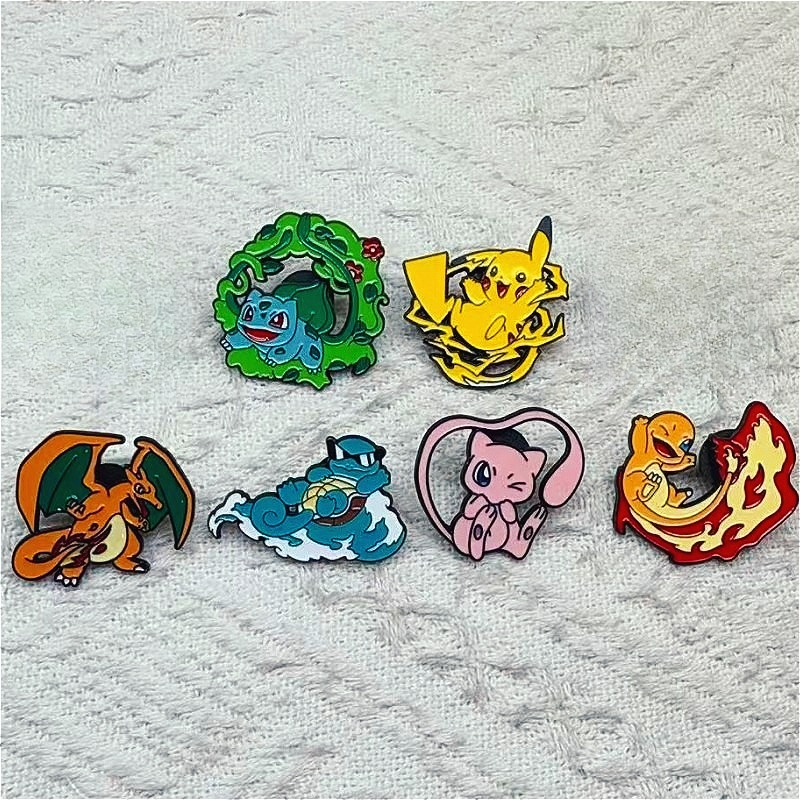 6pcs Anime Pins Set Pokemon En - Enamel Pin Set incelemesi ve fiyatı
